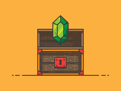 Rupee Spot Illustration chest gem illustration legend of zelda rupee unlock