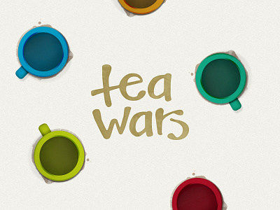 Tea Wars Logotype custom type ligature logo logotype wordmark