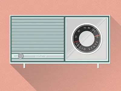 Vintage Radio illustration photoshop cc radio retro vintage
