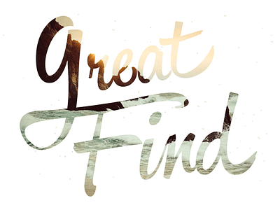 Great Find beach custom filter ligature script typography