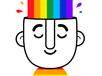 Inspiration head fill rainbow