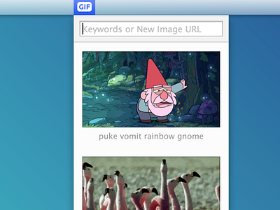 Gifwit UI app bar gifs gifwit mac menu