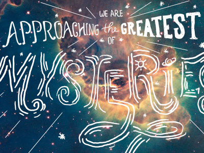 Universe Mysteries: Typography in Progress mysteries space typography universe