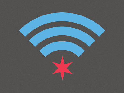 "ChiFi" chicago flag star wifi