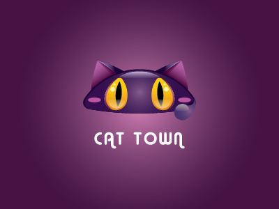 A purple cat! logo