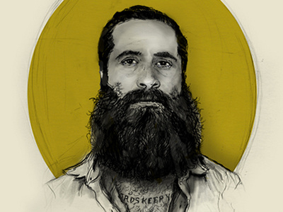 JP Harris portrait draft illustration portrait