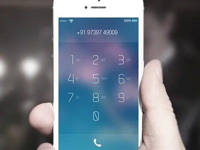 Call Page android app application call clean interface ios ios7 ios8 mockup ui