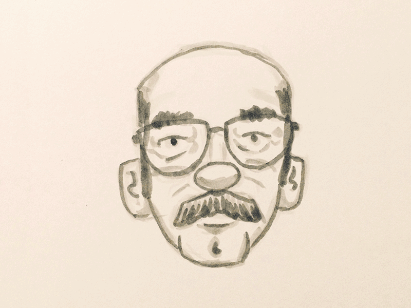 Weekly Sketch 01 anton avatar cat character doodle draw glasses illustration selfie sketch tobias walter