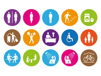 Pictogram Set; Status Quo of WIP icon pictogram symbol