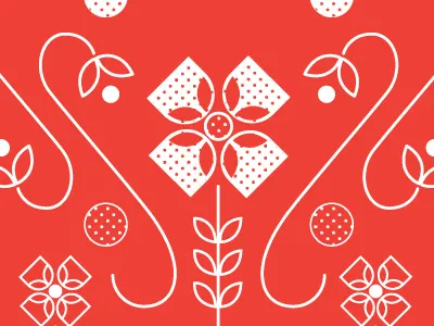 Pretty Pattern dot texture dutch pattern floral pattern flowers red