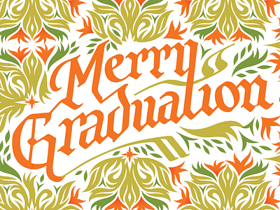Merry Graduation calligraphy