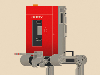 AT-ST Walkman illustration pun star wars vector vector art