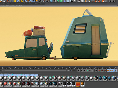 Car and Caravan texture 3d bodypaint c4d car caravan cg cinema 4d painter photoshop