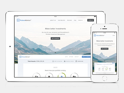 Future Advisor mobile first responsive web