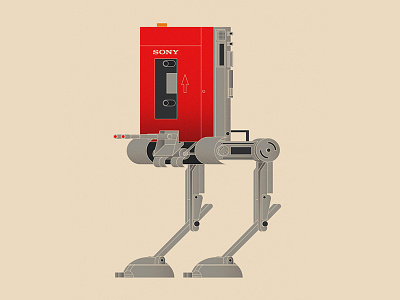 AT-ST Walkman (Full) illustration pun star wars vector vector art