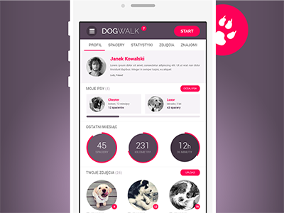 DogWalk App app dog mobile walk