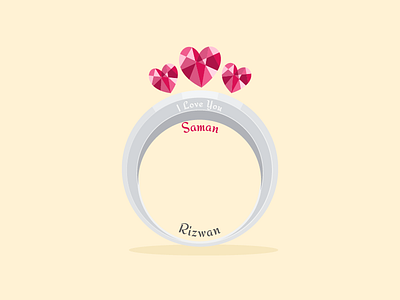 I Love You diamond illustration love ring valentine vector