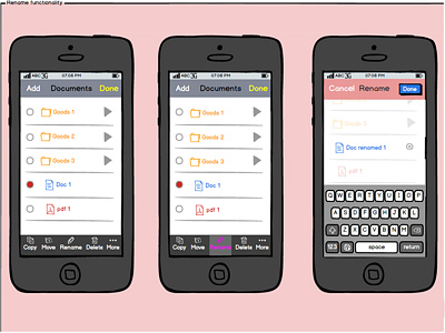 File Manager mock ups file iphone manager mockup