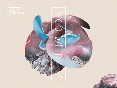 mouseen album cover collage digital type
