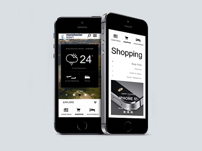 MAG Manchester Airport airport flat mobile ui ux