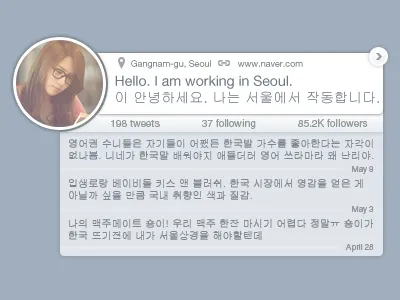 Twitter Bio bio concept