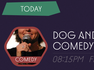 Header and Event geometric purple