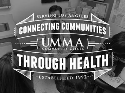 Sample Branding Use Umma badge black and white bw clinic community detail islam muslim seal typography vintage