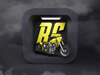 App icon for bikers 3d app bike biker black icon ios ipad iphone mobile