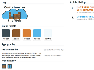 Style Guide with Sketch color docker sketch styleguide