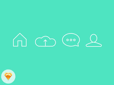 Free Lineicons .Sketch .sketch home ios lineicons notifications profile upload user