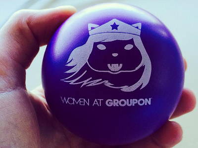 Super Hero Cat Illustration cat groupon illustration stress ball super hero cat women@groupon work swag