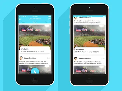 Visual Design updates 7 app comments feed ios iphone photo social user