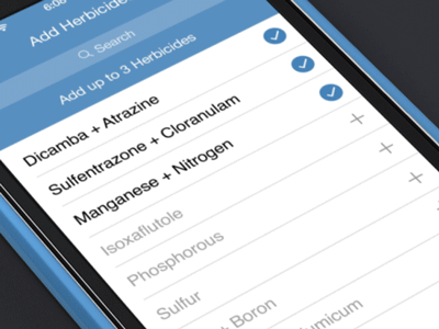 Fertiliser Mixture App app blue bounce ios7 iphone list motion psd ui ux