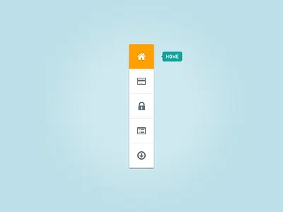 Vertical Navigation buttons desktop flat icons nav ui
