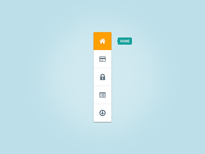 Vertical Navigation buttons desktop flat icons nav ui