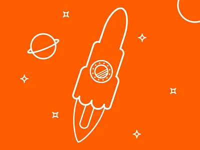 Rocket Lolly ice icon iconography lolly moon planet print rocket ship society6 space star