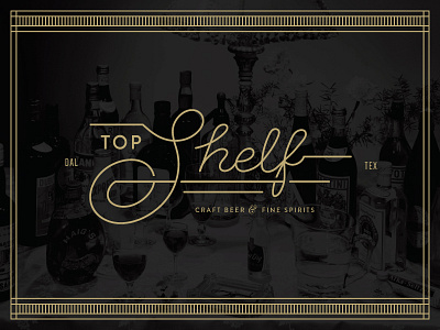 Top Shelf 20s branding logo retro script vintage