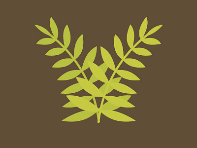 Leaf icon clean flat leaf nature plant plants symmetrical