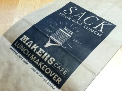 Sack bag icon illustration kraft makers sandwich type