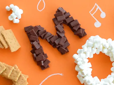 Sneak Peek - June chalk chocolate dq food type graham cracker hand made m marshmallow music o s typography