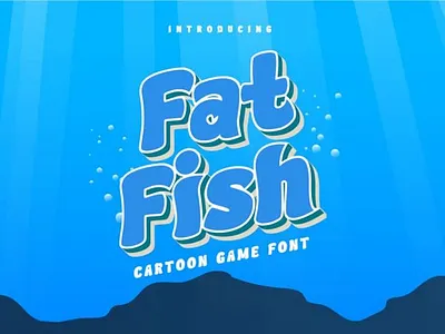 Fat Fish – Cartoon Gaming Font branding cartoon children design display font font game gaming kids kids book movie playful poster youtube