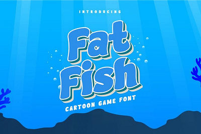 Fat Fish – Cartoon Gaming Font branding cartoon children design display font font game gaming kids kids book movie playful poster youtube