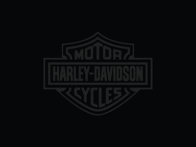 Harley-Davidson apparel black on black branding design distressed graphic harley davidson hd hdmc illustration t shirt tonal vector