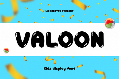 Valoon – Bubble Kids Font bold branding bubble cartoon children design display font font gaming kids movie playful poster youtube