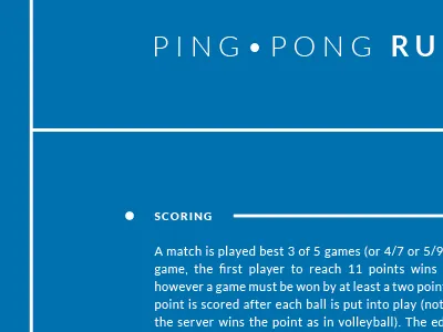 Ping Pong Rulez - v03 minimal ping pong poster