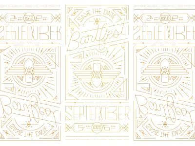 Bartfest teaser poster eagle festival lettering line art music poster