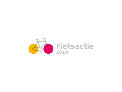 Fietsactie 2014 2014 bicycle bike logo magenta mark yellow