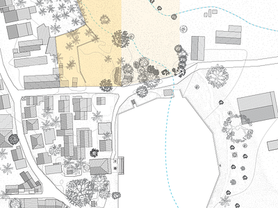 Indian Village Planning architecture technical drawing