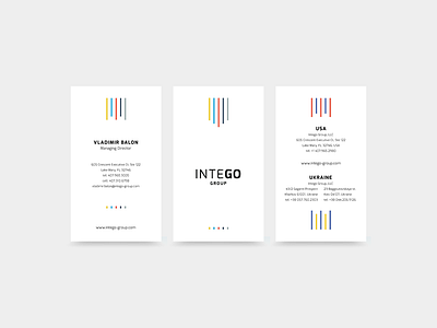 Brand Identity for outsourcing company brand business card flag identity intego logo ukraine usa