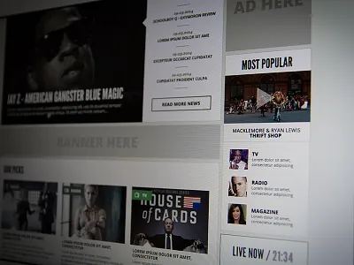 magazine design blog design gui magazine music radio tv ui ux webdesign wordpress wp